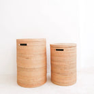 Laundry Basket with Lid Storage Basket made from Rattan SARI (2 sizes) by Soeji