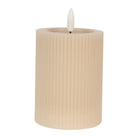 LED-Kerze 8x13 cm beiges Wachs von Clayre & Eef.