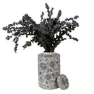 Vase mit Deckel Ø 18x30 cm Weiß Blau Keramik von Clayre & Eef.