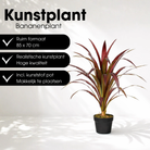 Artificial Plant Banana Tree Red by Mica Decorations