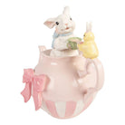 Dekorationsfigur Hase 20x14x20 cm Weißer Kunststoff von Clayre & Eef.