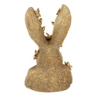 Dekorationsbild Hase 21x20x34 cm goldfarbenes Kunststoff von Clayre & Eef.