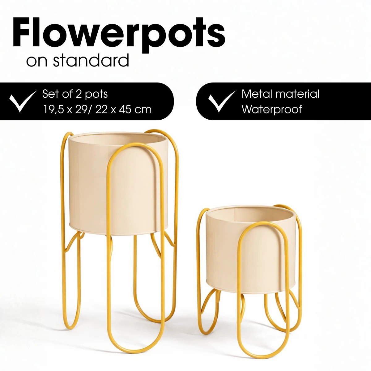 Flowerpot inside Danube Yellow by Mica Decorations