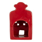 Tea light holder House 8x7x13 cm Red Ceramic by Clayre & Eef.