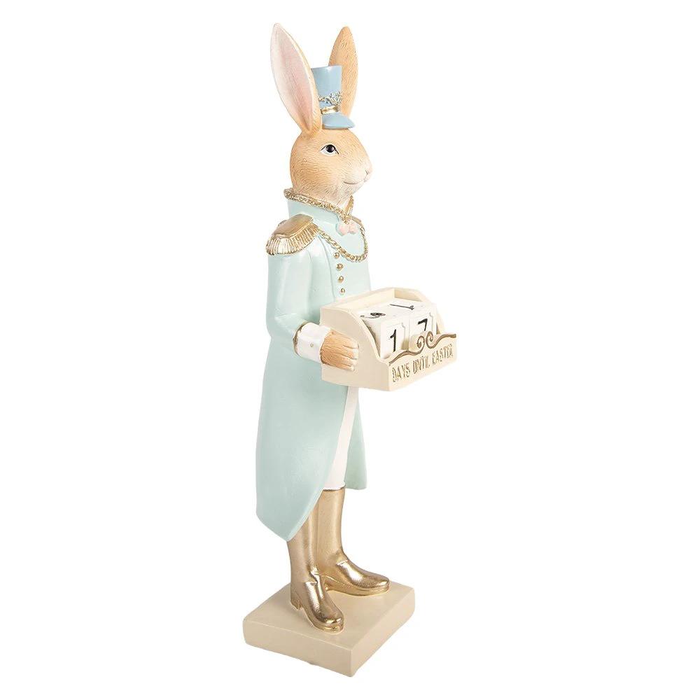 Decoration Statue Rabbit 9x10x32 cm Beige Plastic by Clayre & Eef.