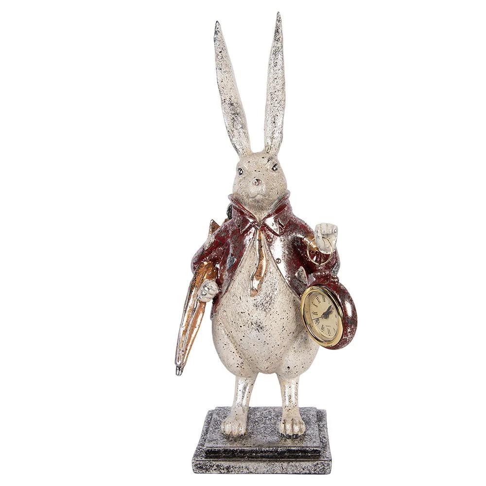 Decoration Statue Rabbit 15x12x38 cm Beige Plastic by Clayre & Eef.