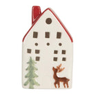 Decoration house with LED 6x5x10 cm white ceramics by Clayre & Eef.