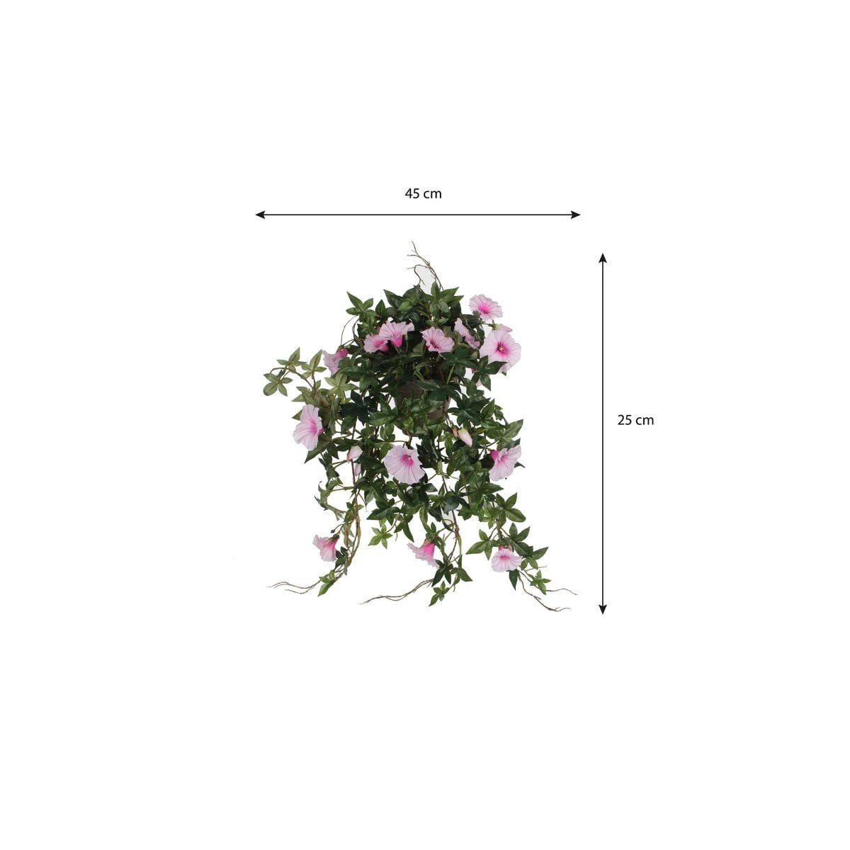 Artificial hanging plant Pink by Mica Decorations