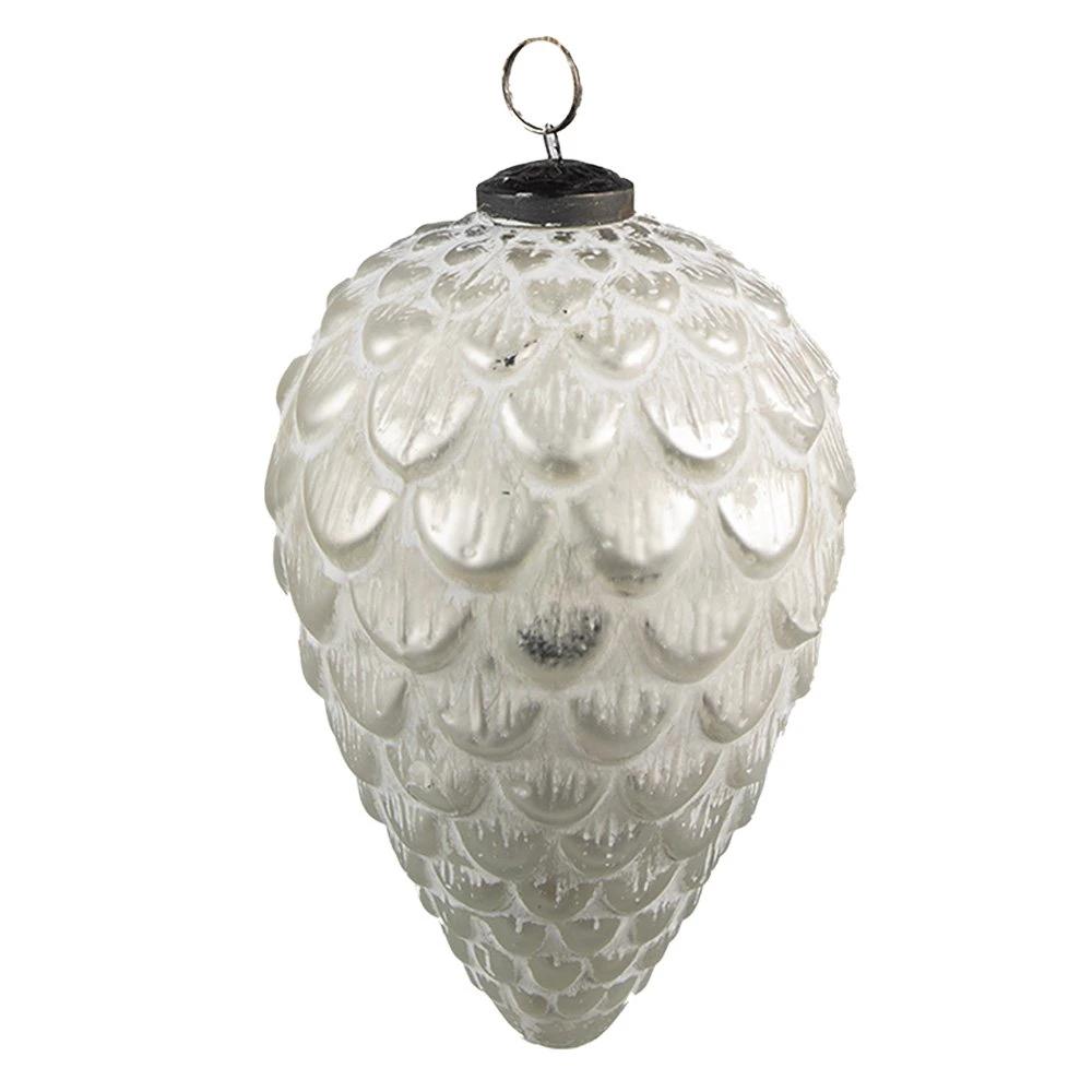 Christmas bauble Ø 8x13 cm by Clayre & Eef.