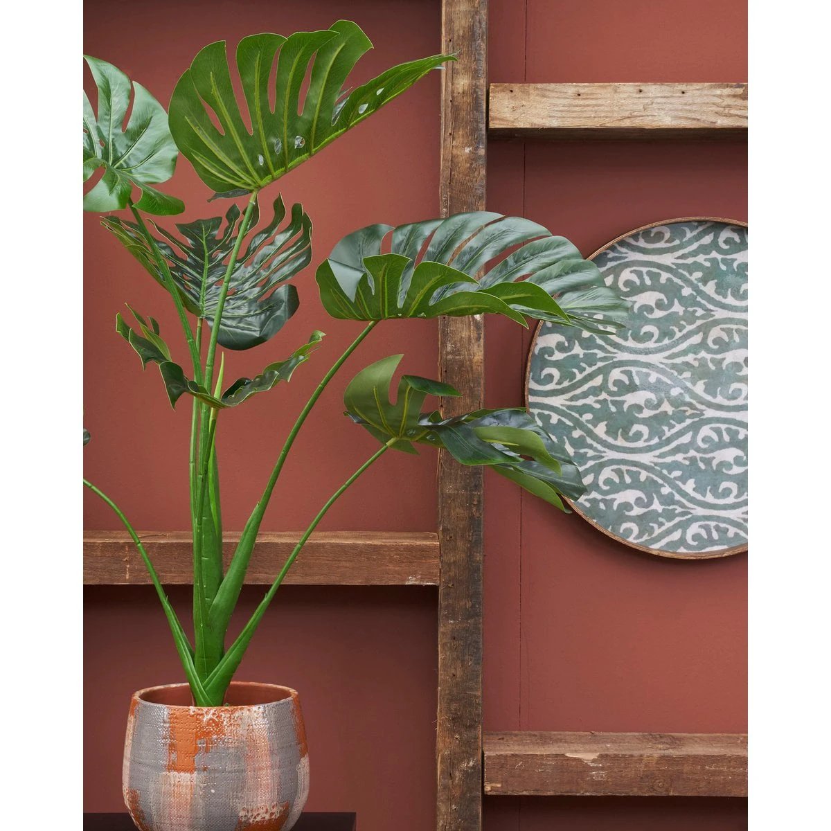 Artificial plant Monstera green by Mica Decorations