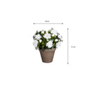 Artificial plant Azalea White by Mica Decorations