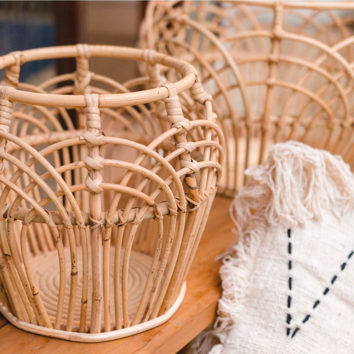 Plant Basket | Laundry Basket | Storage Basket RAHINA made from Rattan (3 sizes) by Soeji