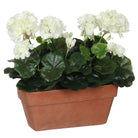Artificial Plant Geranium Wit by Mica Decorations