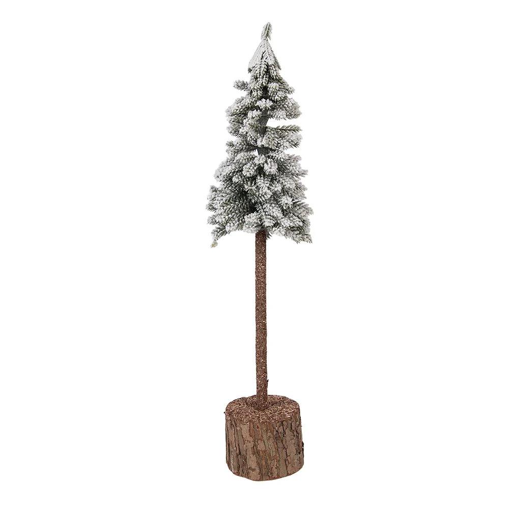 Mini Artificial Christmas Tree Ø 10x48 cm Green Wood by Clayre & Eef.
