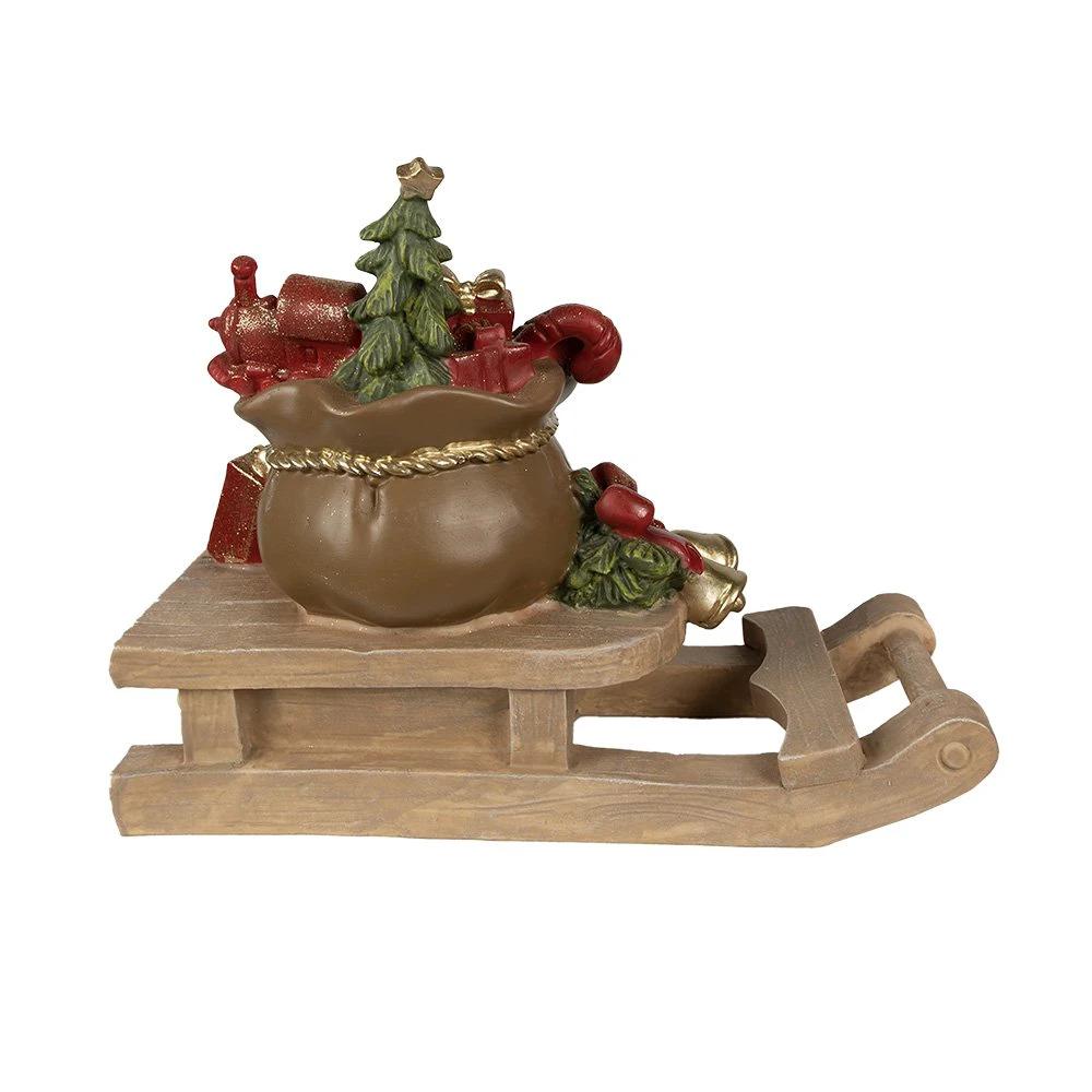 Dekoration Weihnachtsgeschenke auf Schlitten 38x16x29 cm von Clayre & Eef.