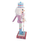 Christmas Decoration Statue Nutcracker 10x9x38 cm Pink Wood by Clayre & Eef.
