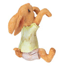 Rabbit statue 5x5x9 cm Brown Yellow Polyresin Home accessories by Clayre & Eef.