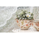 Flowerpot Ø 21x12 cm Beige pink ceramic flower flowerpot inside by Clayre & Eef.