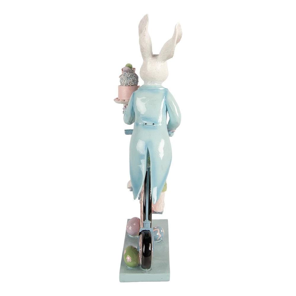 Dekorationsstatue Hase 23x12x46 cm weißer Kunststoff von Clayre & Eef.