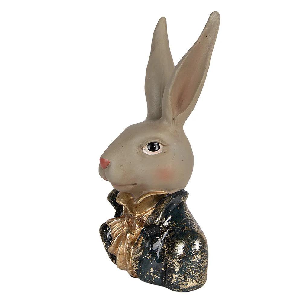 Decoration Statue Rabbit 13x10x23 cm Beige Plastic by Clayre & Eef.