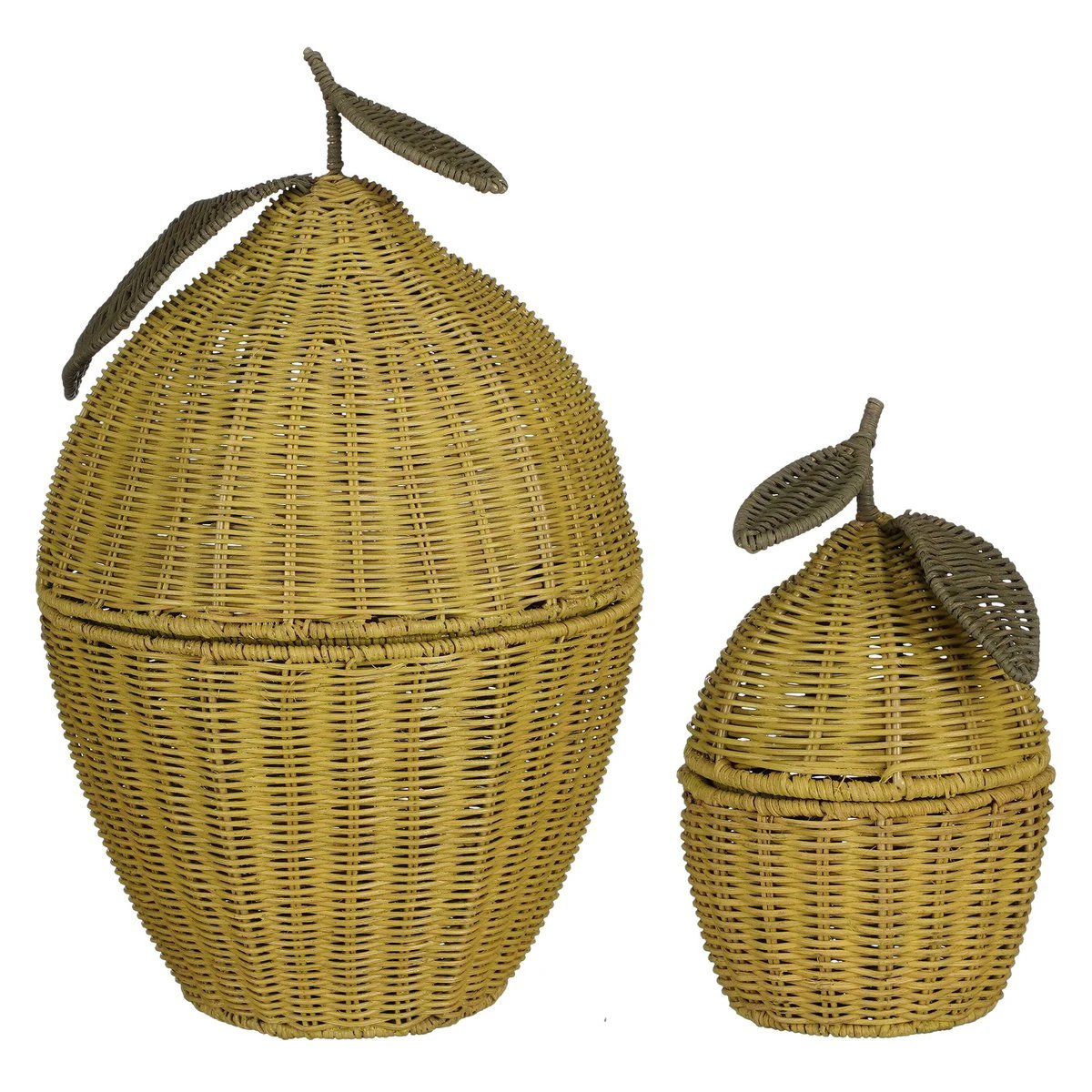 Storage basket set Yellow by Mica Decorations
