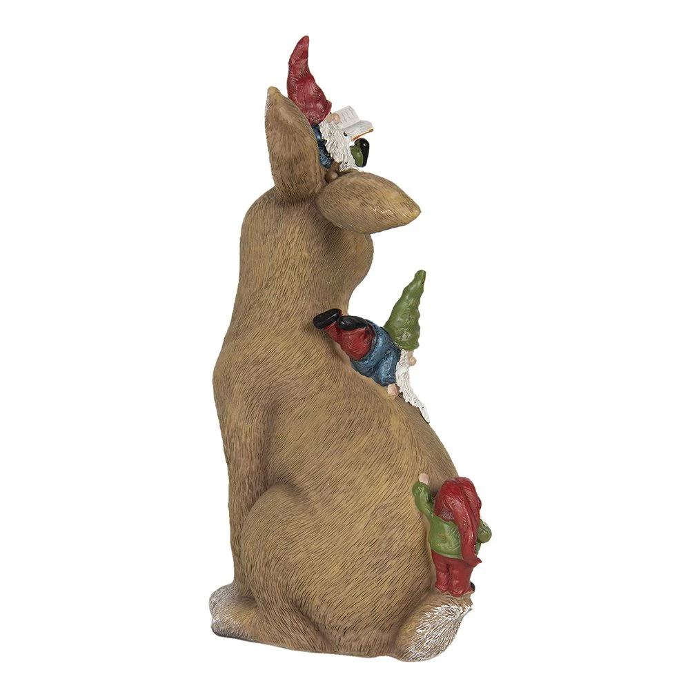 Decoration rabbit with gnomes 18x11x30 cm by Clayre & Eef.