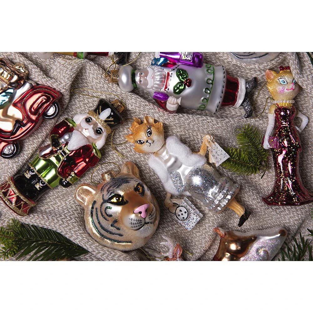 Christmas bauble Santa 8x6x17 cm by Clayre & Eef.