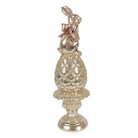 Decoration Statue Rabbit Ø 8x28 cm Gold-colored plastic by Clayre & Eef.