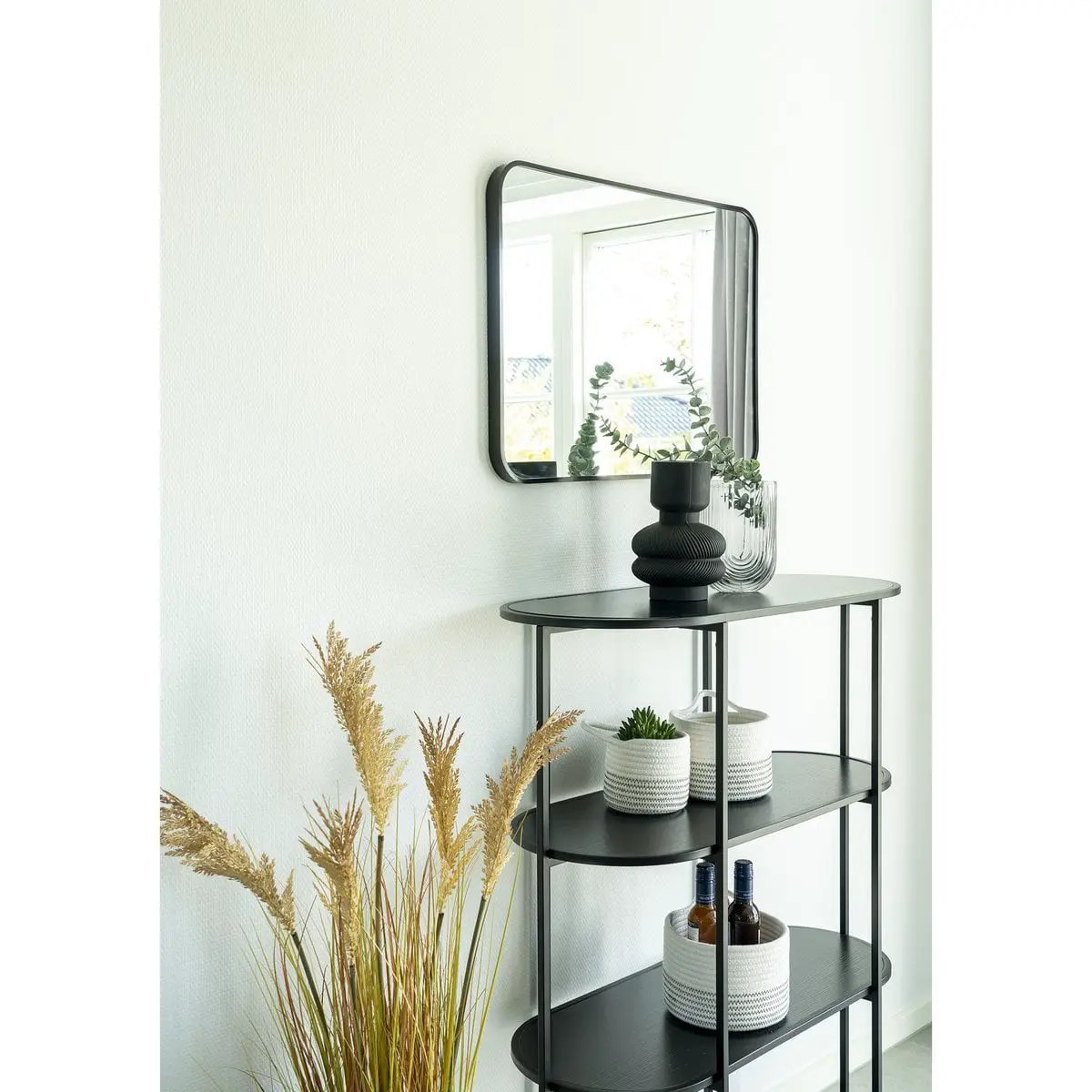 Vase - Black, Glass, Ø15x22cm by EMIRELLE