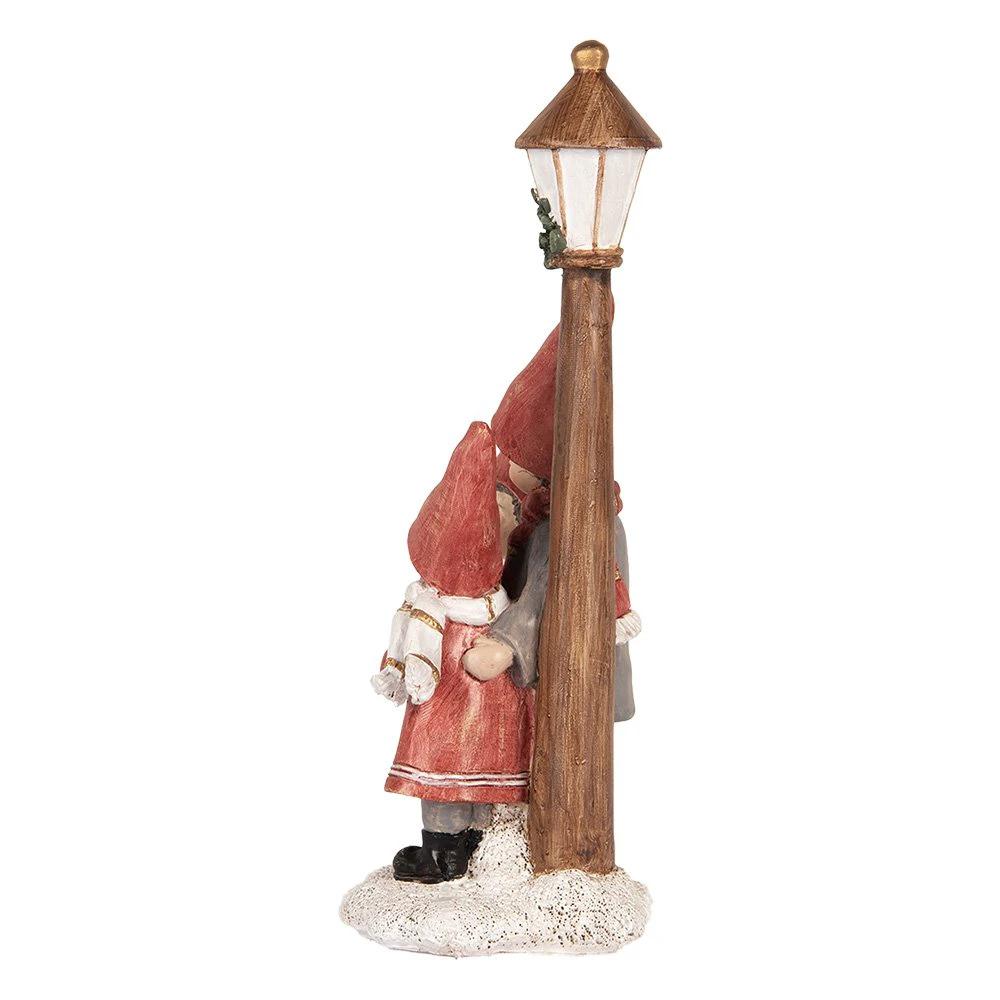Christmas decoration image children 11x8x21 cm red plastic by Clayre & Eef.