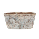Blumentopf 26x13x12 cm Beige Blau Terrakotta von Clayre & Eef.