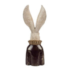 Rabbit statue 42 cm White Gold-colored Polyresin Easter decoration by Clayre & Eef.