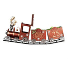 Christmas Decoration Sculpture Train 79x15x37 cm Red Metal by Clayre & Eef.