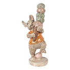 Decoration Statue Rabbit 16x10x28 cm Beige Plastic by Clayre & Eef.