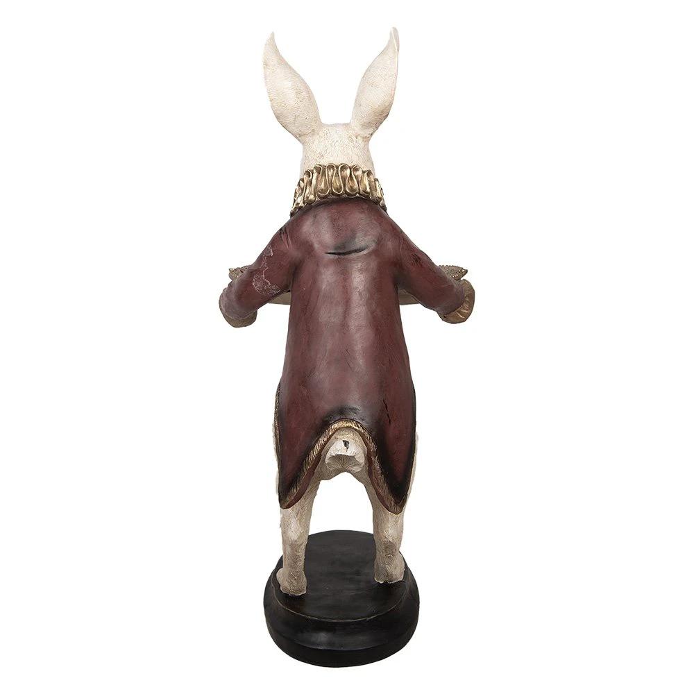 Decoration image rabbit 50x63x107 cm beige red plastic by Clayre & Eef.