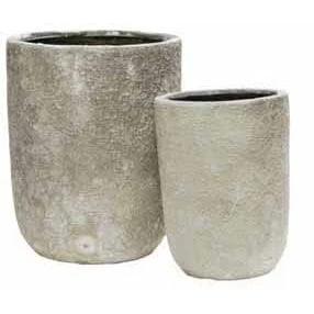 Plant pot - Fuji Relic Beige Set Ø36/26xH45/35 cm (set of 2 pieces) by Vase The World