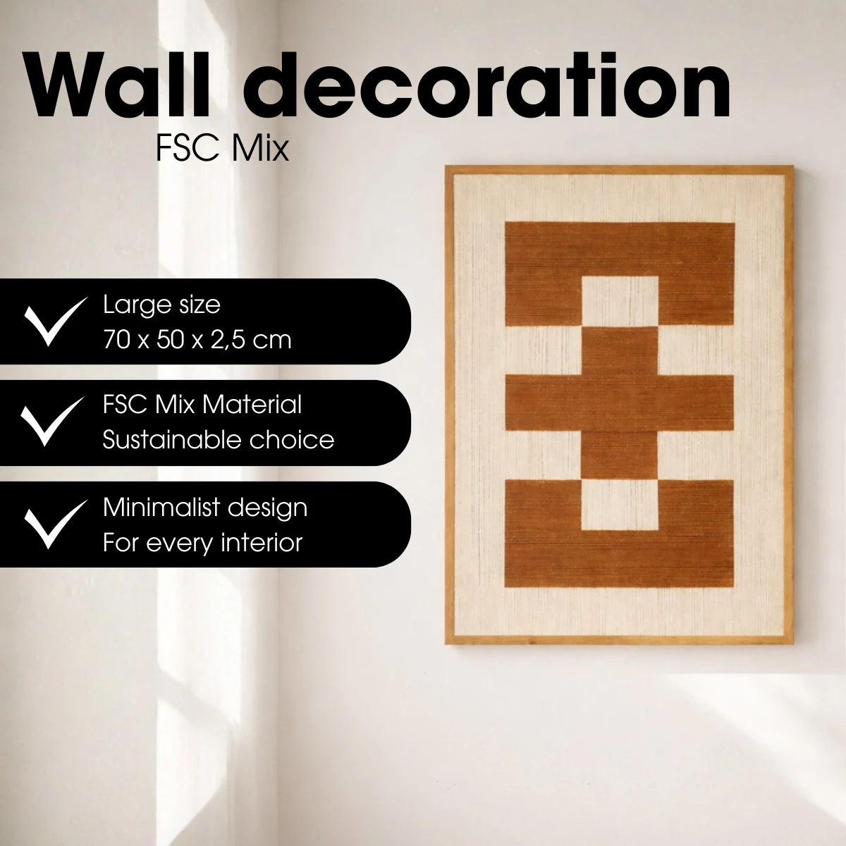 Wall decoration Brown by Mica Decorations