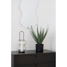 Lucena Lantern - Black, Metal/Glass, 16x16x36 cm by EMIRELLE