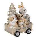 Decoration animals in cart 9x7x11 cm by Clayre & Eef.