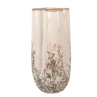 Vase Ø 16x36 cm Beige Ceramic by Clayre & Eef.
