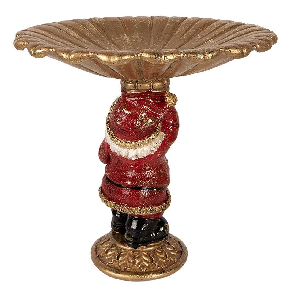 Christmas decoration Santa Claus statue 24x19x24 cm Gold-colored plastic by Clayre & Eef.