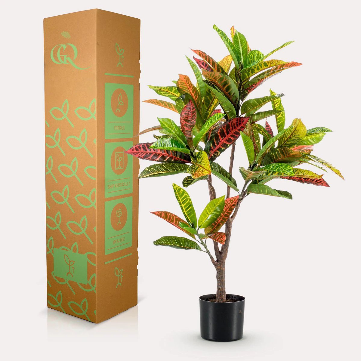 Artificial plant - Croton Codiaeum - Wonderbush - 95 cm by Green boutiQ