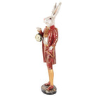 Decoration image rabbit 72 cm beige gold colored plastic clock by Clayre & Eef.