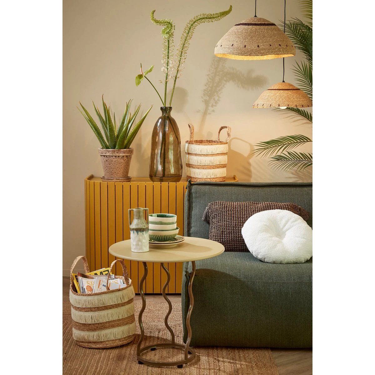 Storage basket set Brown by Mica Decorations
