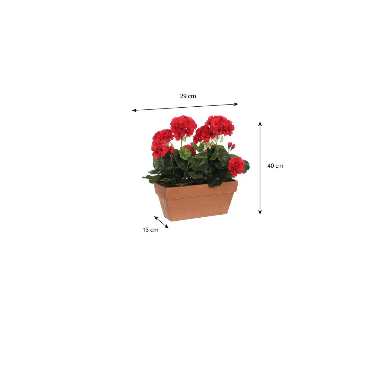 Artificial plant Geranium Red by Mica Decorations