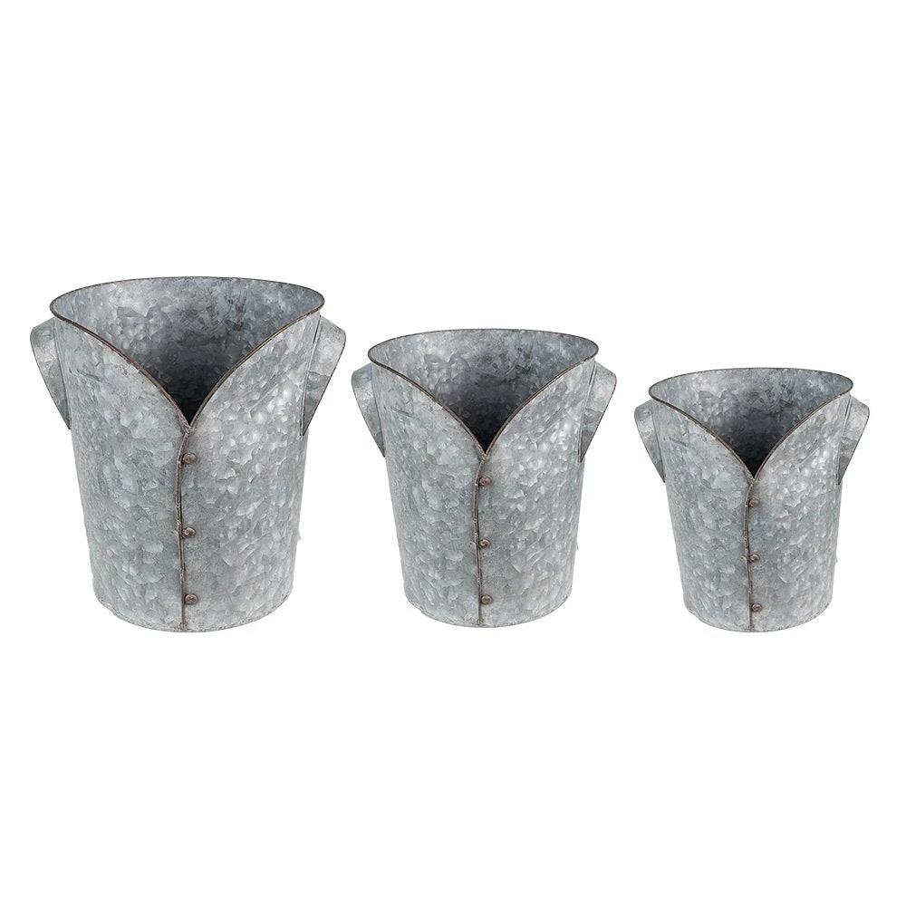 Decoration plant holder (3) Ø 25x28 / Ø 21x24 / Ø 17x20 cm by Clayre & Eef.