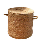 Large Laundry Basket with Lid Ø54 cm AMAN made from Water Hyacinth | Woven Storage Basket | Round Hamper | Large Hamper Basket | Laundry Hamper by Soeji