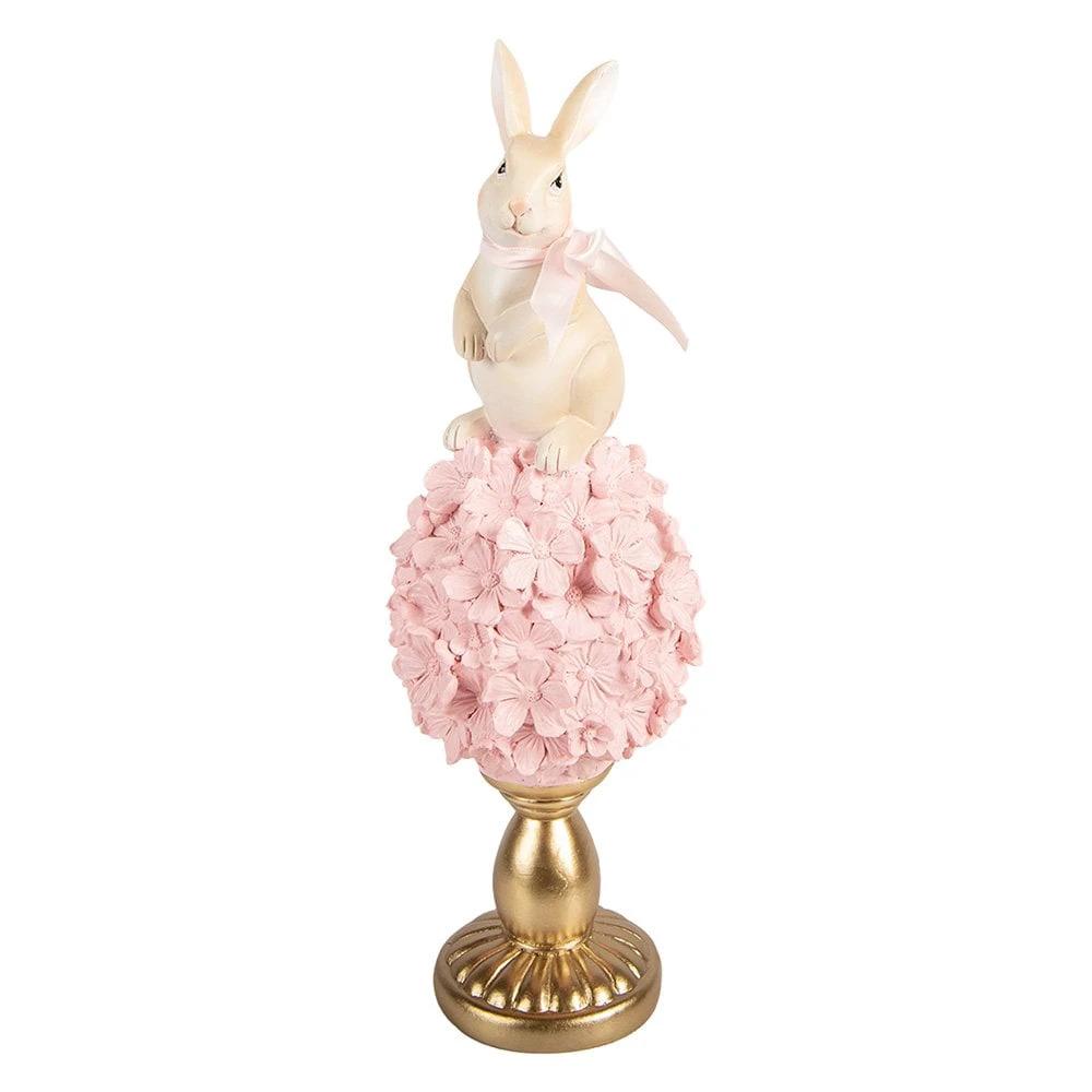 Decoration Statue Rabbit Ø 11x32 cm Beige Plastic by Clayre & Eef.