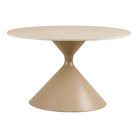 Annecy Coffee table, ceramic table top/steel, travertine/sand, ø70x41 cm by EMIRELLE