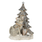 Dekorationskatze am Weihnachtsbaum LED 12x9x16 cm von Clayre & Eef.